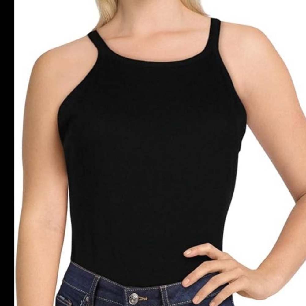 Danielle Bernstein black tank top bodysuit size medium
